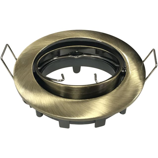 Aro basculante empotrable cuero Øcorte: 75mm. con portalámparas GU10 (Electro DH 12.672/B/Z/CU)