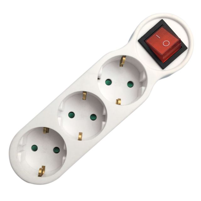 Adapatador triple con interruptor 250V 16A (GSC 103000004)