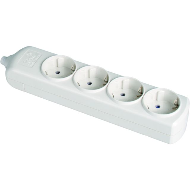 Base múltiple blanca 3680W 4 tomas sin cable 250V 16A (Solera 8004)