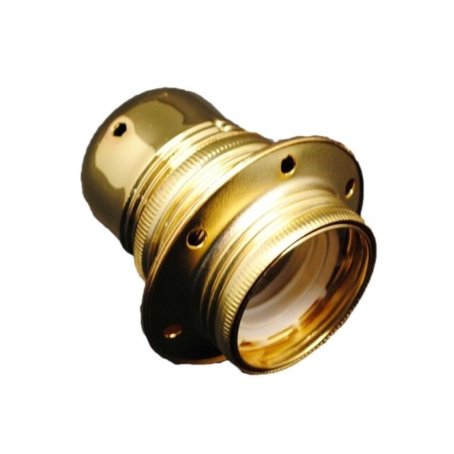 Portalámparas decorativo vintage metálico dorado E27 100W (F-Bright 1200604-D)