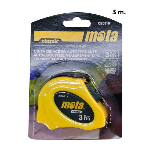 Cinta métrica Classic 3m x 16mm (Mota CB0316)