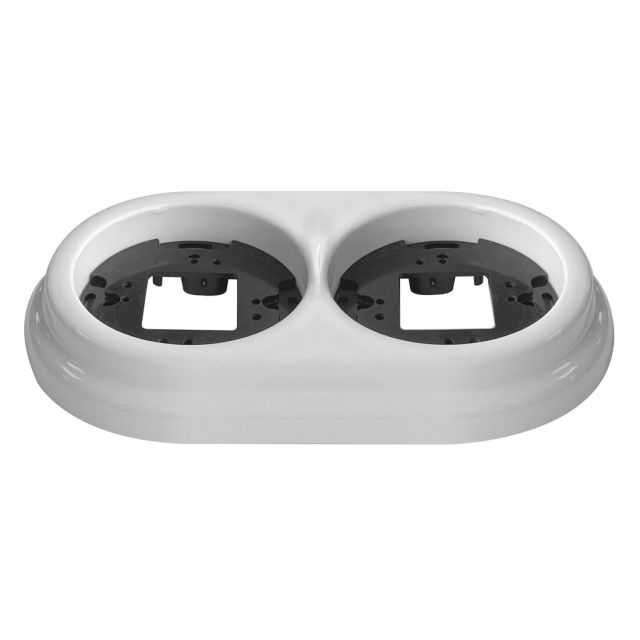 Marco de superficie de porcelana blaca 2 elementos (F-Bright 2902026)