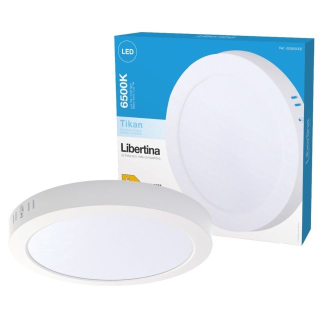 Plafón Led Tikan Libertina redondo blanco 18W 6500K 1600 Lm Ø216 mm (GSC 600505002)