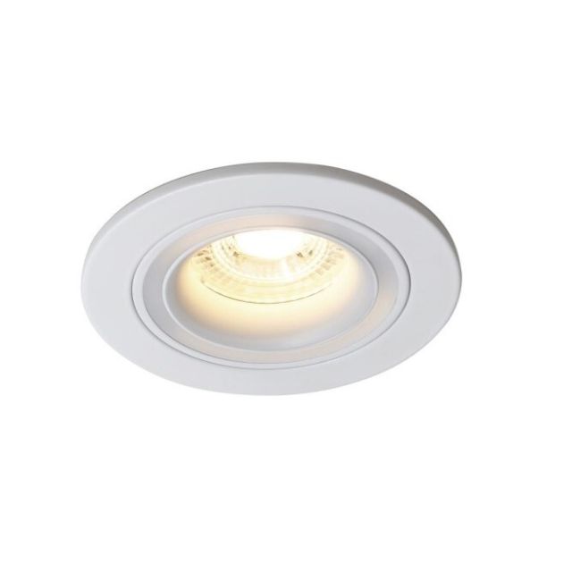 Aro redondo blanco empotrable retroiluminado  GU10  Skip Moon  (Jueric 10687)
