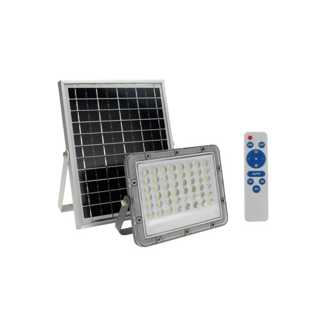 Proyector Led con panel solar y mando a distancia 50W 6000K IP65 (Spectrum SLI029063CW)