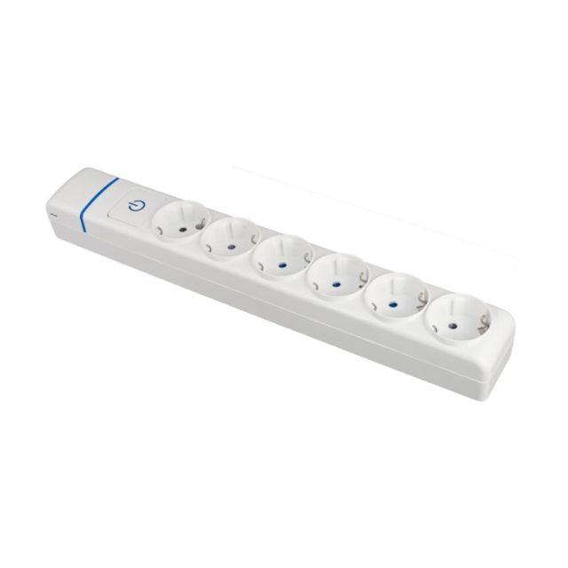 Base múltiple serie ION 6 tomas sin cable con interruptor 16A 250V (Solera 8096PIL)