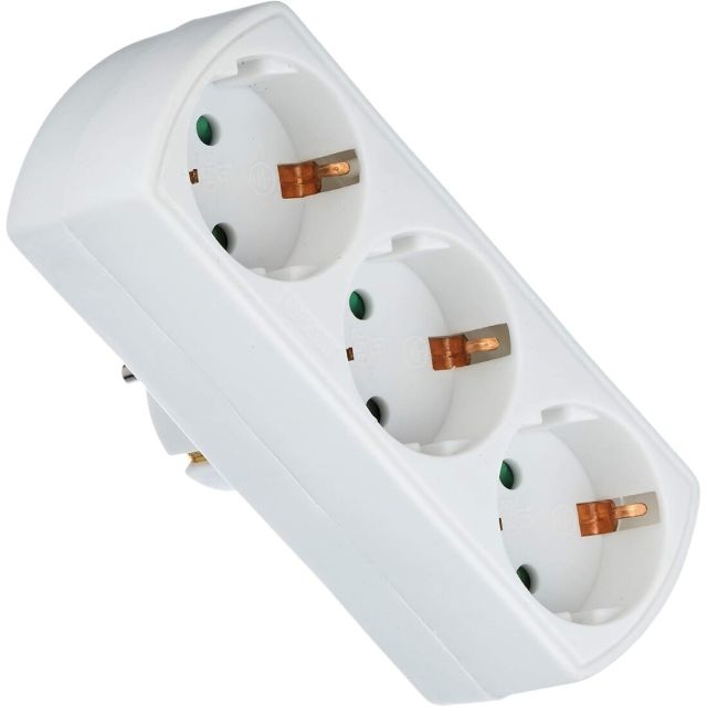 Multiconector triple Sucko blanco 3680W 230V (B&B 040309)