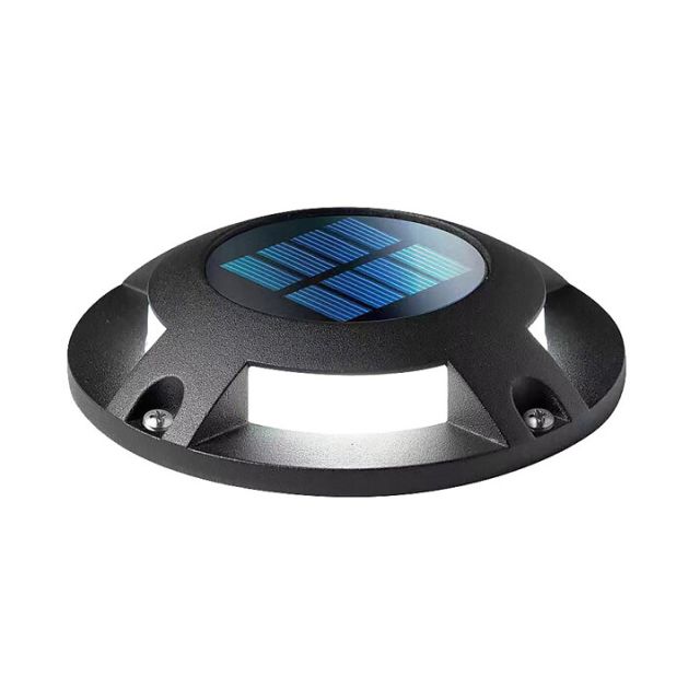Foco de suelo Led solar empotrable Ø12,5x 2,5cm. (F-Bright 2804063)