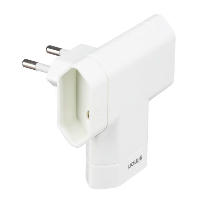 Adaptador bipolar triple salida blanco 10A (Simon  CL115801)