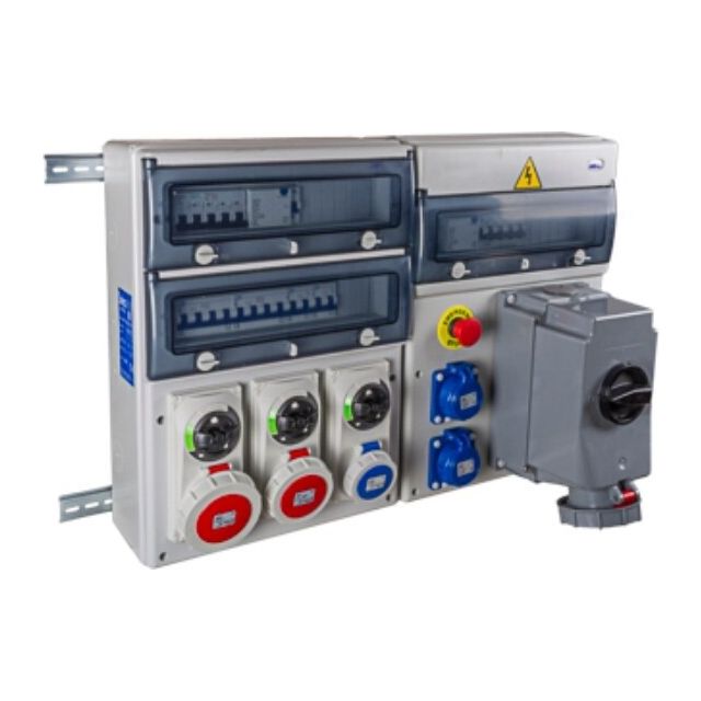 Cuadro de obra monofásico/trifásico 63A con salida a grua IP67 (Solera 1332P-CPI2121)