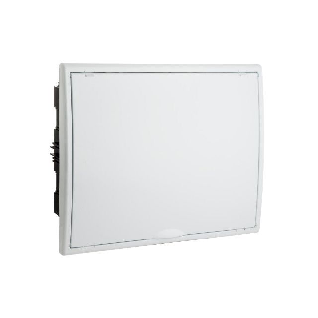 Caja empotrable 2 filas 36+4 elementos cuadro y puerta blanco 400x320x72mm. (Solera 8206)