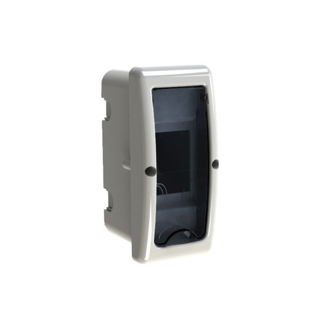 Caja empotrable 2 elementos cuadro y puerta fume 60x130x62mm. (Solera 8692PF)