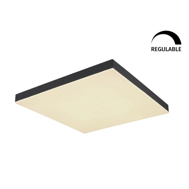 Panel led cuadrado regulable CCT negro con mando Doro 24W 230V 2860Lm cct 450x450x65mm (Globo 41594D2)