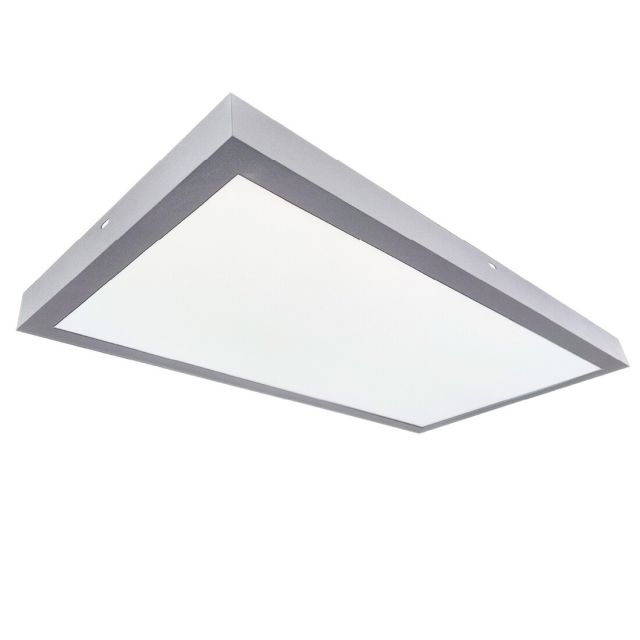 Panel Led de superficie rectangular marco níquel Kisongo 24W 2400Lm 6000K 600x300mm (GSC 203405036)