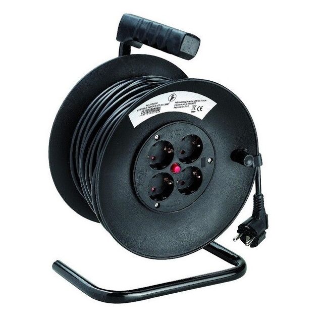 50m. extensible enrollacable eléctrico 4 tomas 3x1,5mm (F-Bright 2400022)