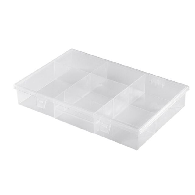 Estuche multiusos transparente 7 separadores 270x180x40mm (Plastics 2003)