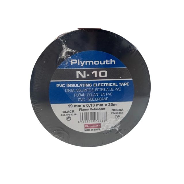 Cinta aislante Nuñez N.10 20x19mm negro (Plymouth 5228)