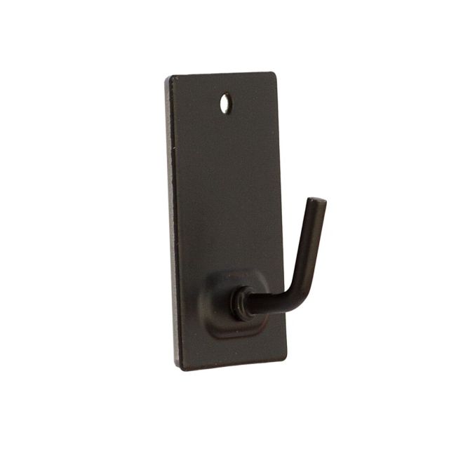 3 ud. percha pequeña negra plástica transparente adhesivo o tornillo (Köppels P2001N) (Blíster)