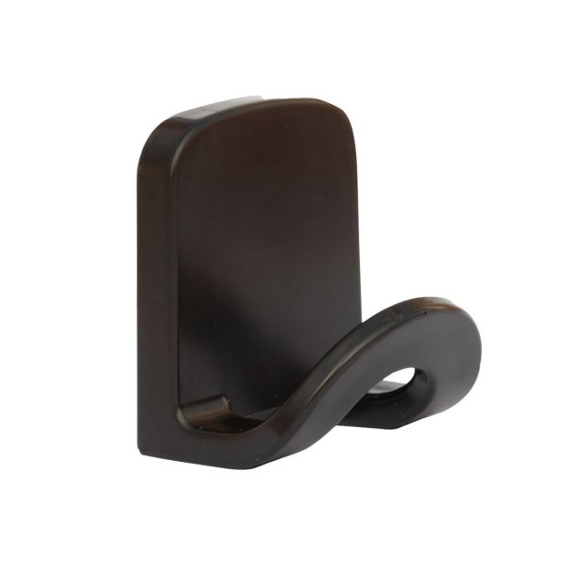 Percha grande plástica negro adhesiva multiusos (Köppels P4005N)