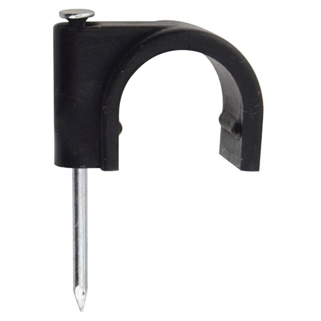 Caja de 100 uds. de grapas negras para cable redondo 2x1 mm2 (Lapafil 1126)