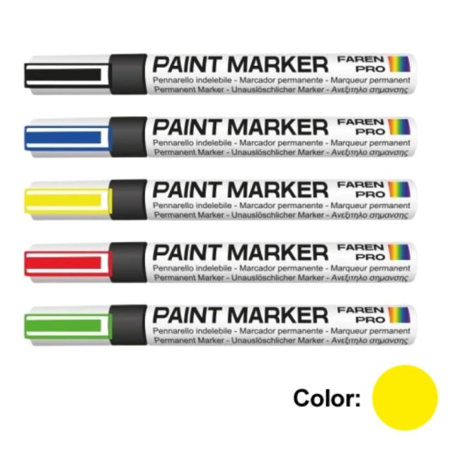 Rotulador permanente Paint Marker amarillo 7 ml. (Faren 861GIA)