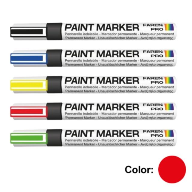 Rotulador permanente Paint Marker rojo 7 ml. (Faren 861ROS)