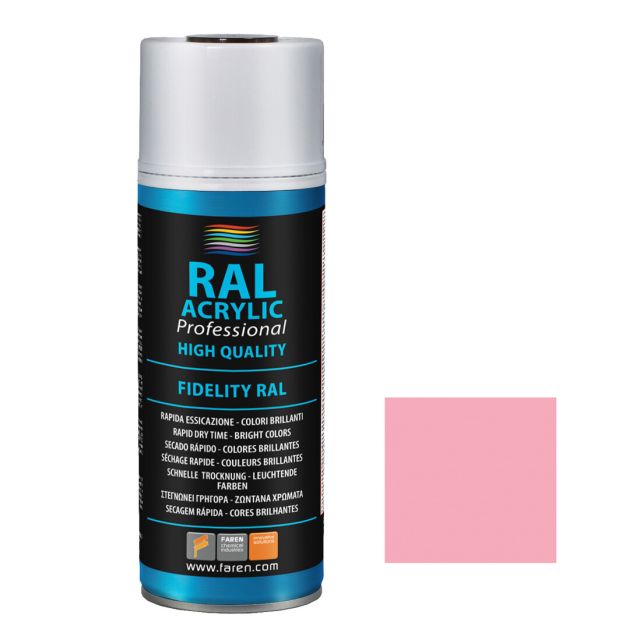 Spray de pintura rosa claro RAL 3015 400 ml. (Faren 4VJ400)
