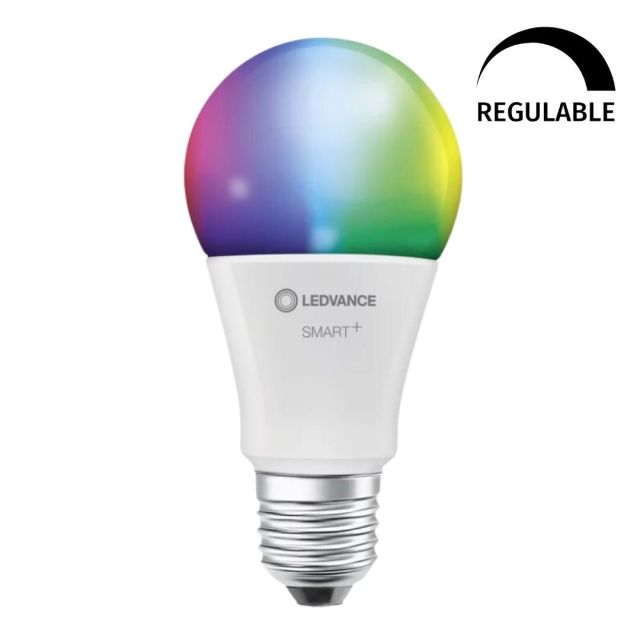 Lámpara standard Led Smart regulable RGB + 2700°K a 6500°K 14W 1521Lm E27 (Ledvance 4058075485518)