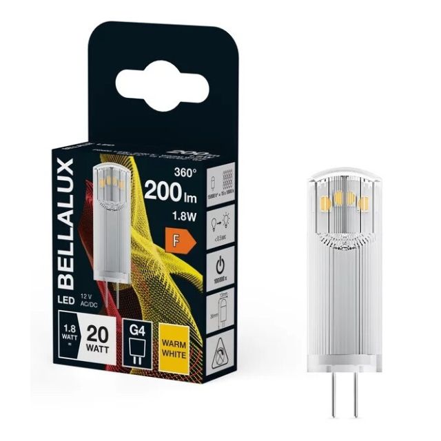 Lámpara Led G4 1,8W 2700°K 200Lm (Bellalux 4058075135932)