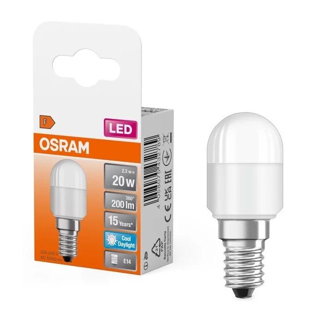 Lámpara pebetera Led Special T26 E14 2,3W 6500°K 200Lm (Osram 4058075432789)