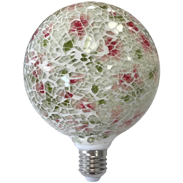 Lámpara Led modelo Tiffany con cristal 4W rosa G125 (F-Bright 2601966-RO)