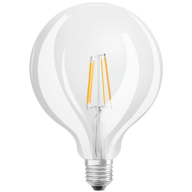 Lámpara globo cristal Led clara Retrofit E27 4W 2700°K 470Lm (Osram 4052899972384)