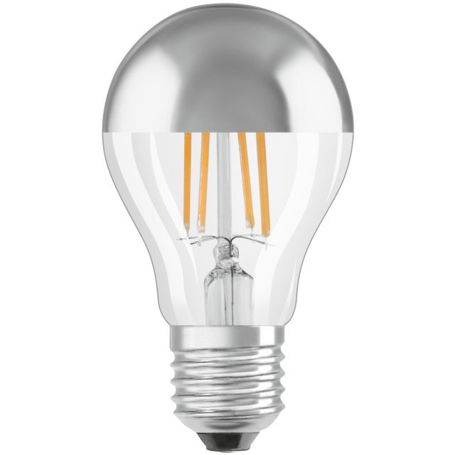 Lámpara estándar cúpula plata cristal Led retrofit mirror 4W 2700°K 400Lm (Osram 4058075435322)