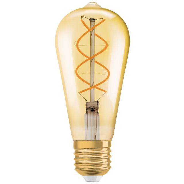 Lámpara pera cristal Led espiral Vintage 1906 Osram E27 4W 2000°K (Osram 091292)