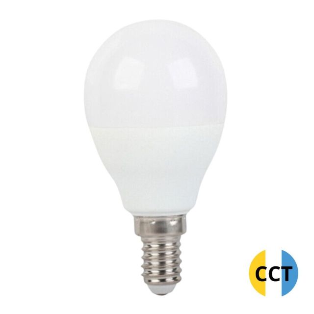 Lámpara esférica Led E14 memoria CCT 6W 560Lm Ø47x90mm. (F-Bright 2601740)