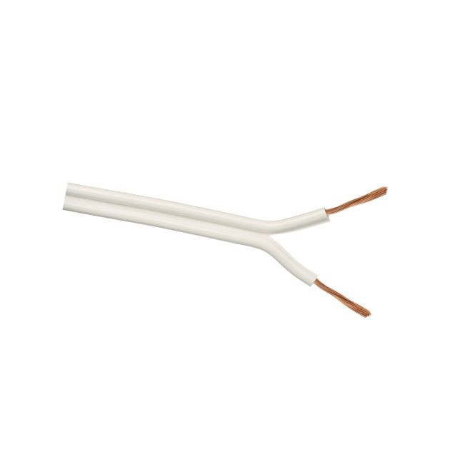 Rollo de 100m. cable paralelo audio blanco 2x0,75mm2