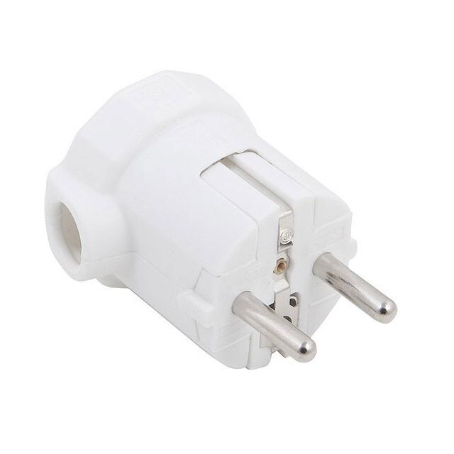 Clavija aerea salida lateral y TTL 16A 250V blanca (Simon CL107400)