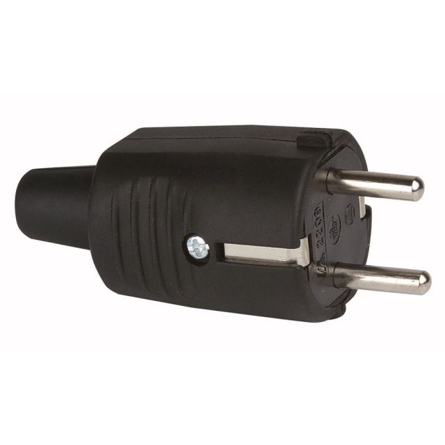 Clavija aérea goma TT negra 16A 230V  (Simon CL507415)