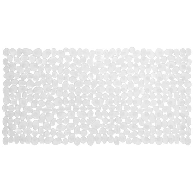 Alfombra interior de baño efecto piedras transparentes 54x54 cm.