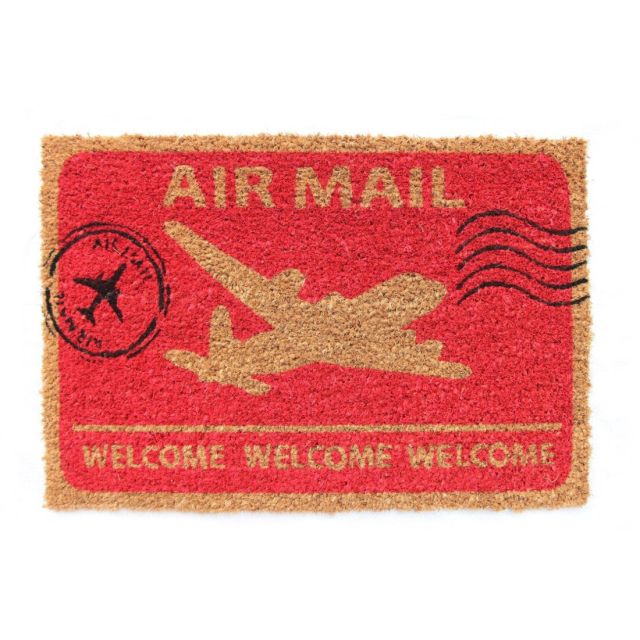 Felpudo de coco estampado modelo "Airmail" 40x60 cm.