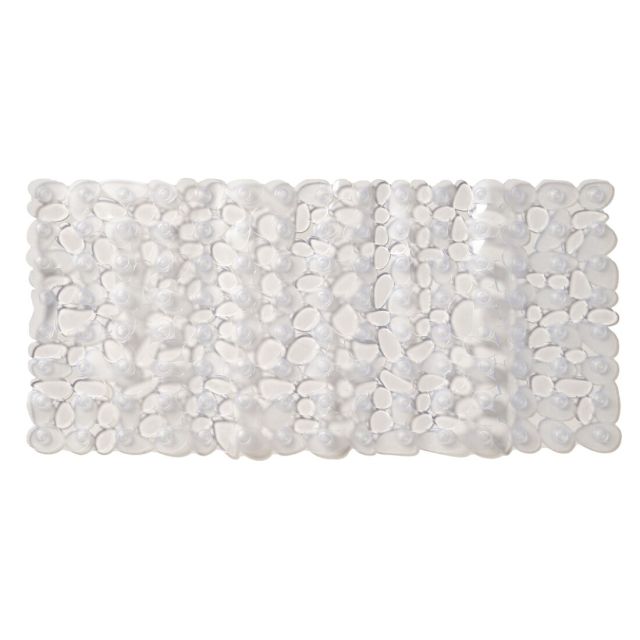 Alfombra de ducha antideslizante Marelia traslúcida blanca 72x33cm (Dintex 05-217)