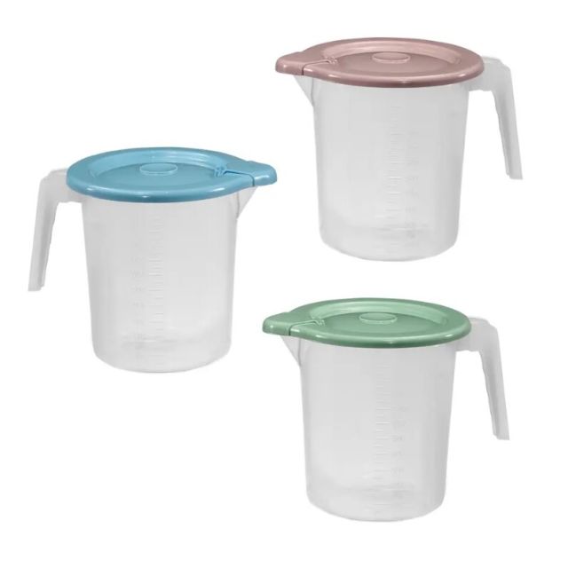 Jarra graduad ovalada con tapa doble (Plastics 1262)