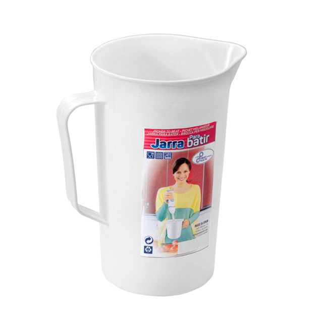 Jarra especial para batir blanca 1L ø 100x170mm (Plastic 1263)