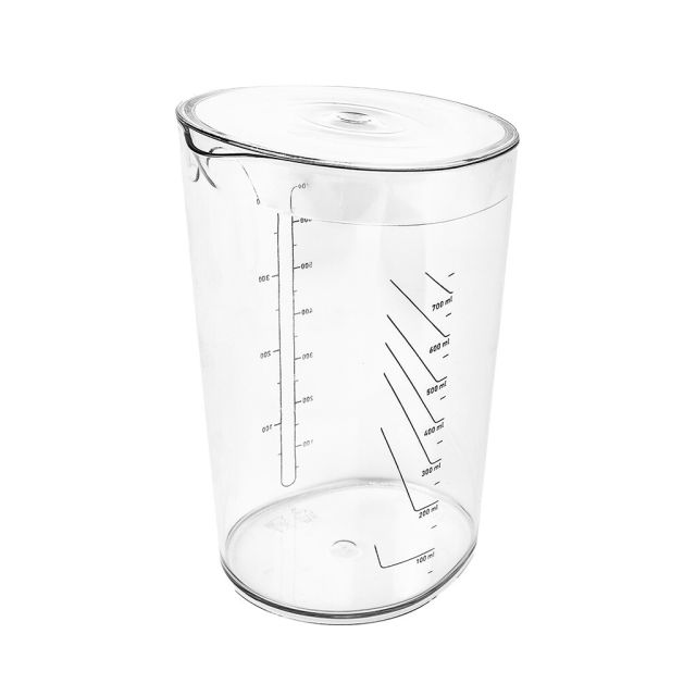 Jarra graduada ovalada con tapa 0,75L (Plastics 1702)
