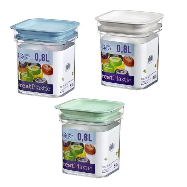 Bote de cocina apilable 0,8 L (Plastics 1208)