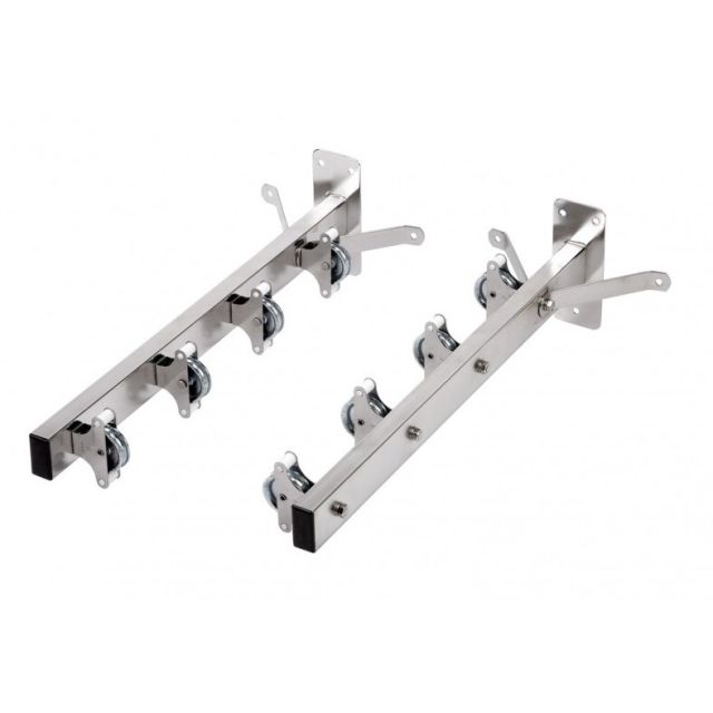 Tendedero de pared 8 poleas acero inox 18/8 (Sauvic 89405)