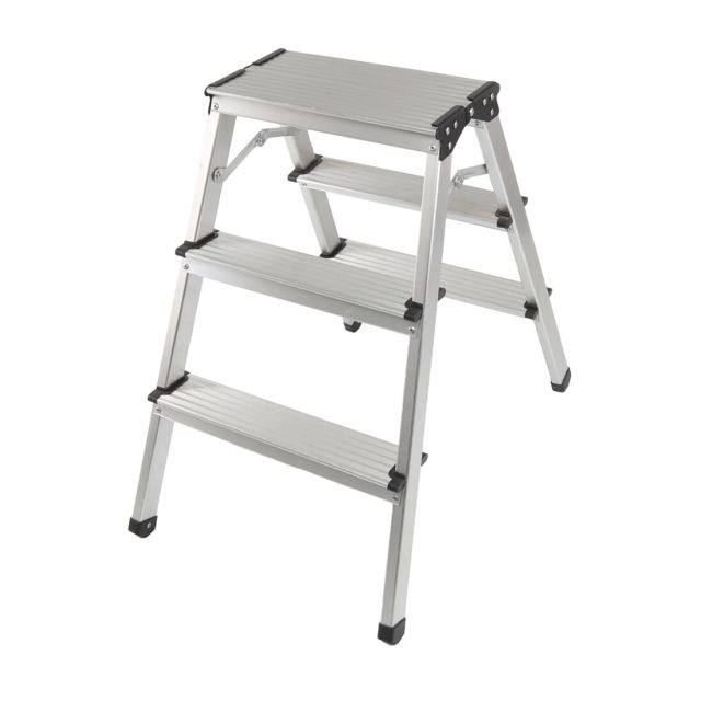 Escalera de aluminio doméstica 3 peldaños  63cm (Mader 10048 )