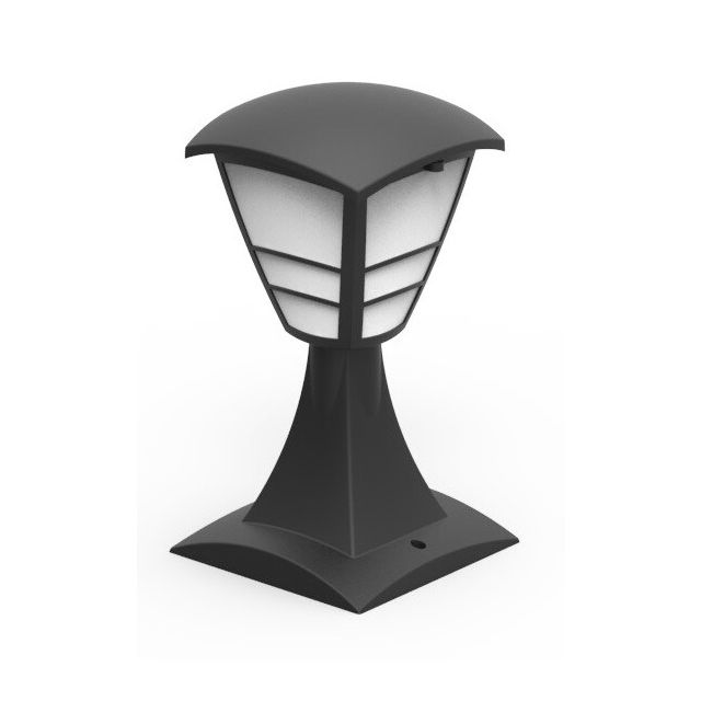 Farol sobremuro moderno de plástico 1xE27 Negro (F-Bright 2073514-N)