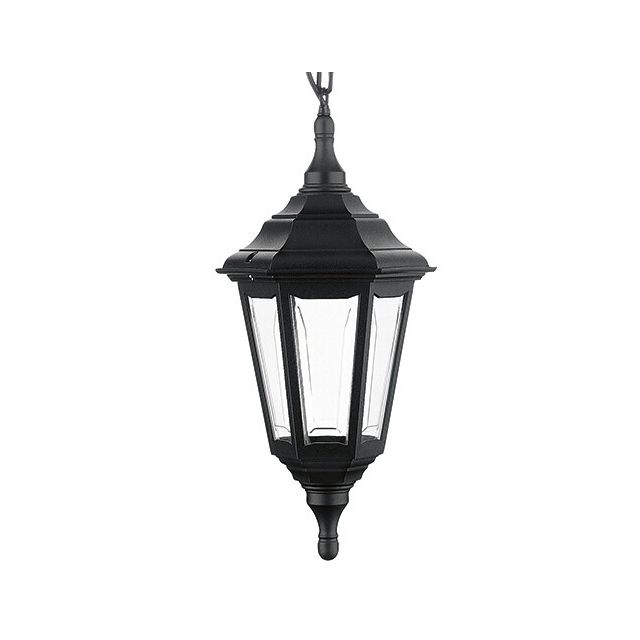 Colgante exterior tipo farol poliamida negro (Cristher 060G-G05X1A-02)