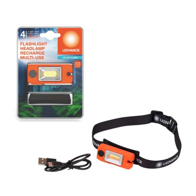 Linterna Led de cabeza recargable 1,3W 80 Lm 4000K (Ledvance 175701)